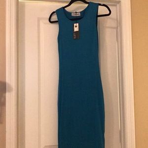 Cerulean blue bodycon dress
